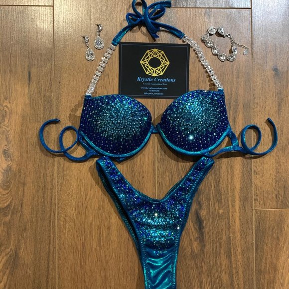 turquoise wellness competition Bikini - Picture 1 of 4